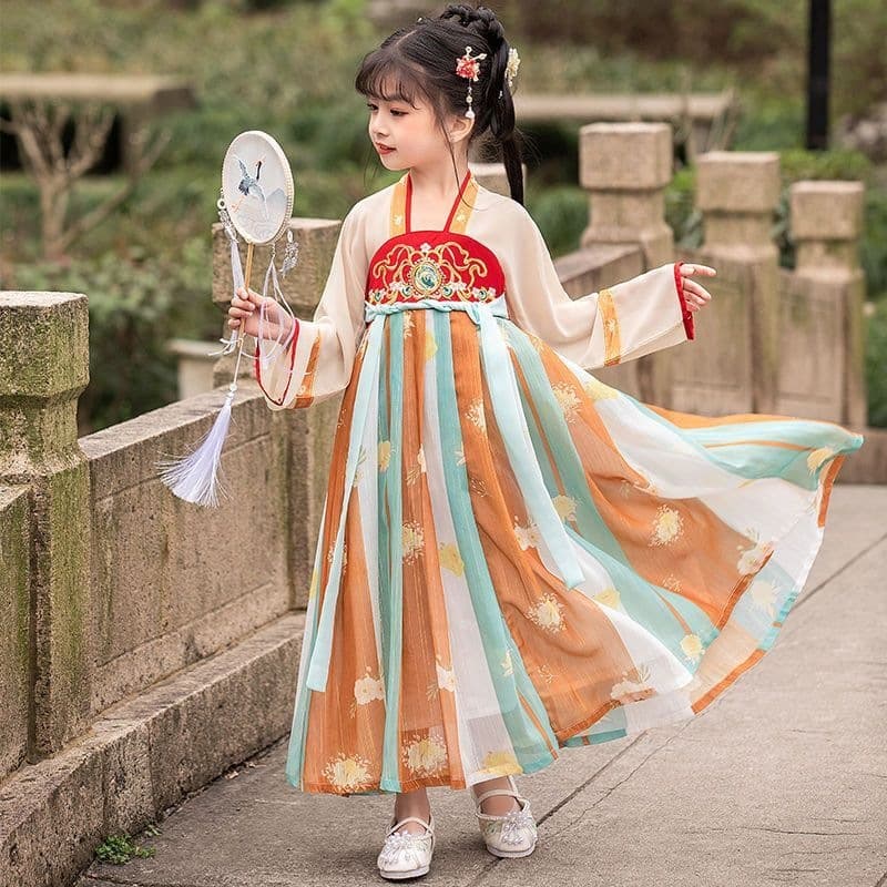 Hanfu Girls Children Boys Ancient Costume Dress Fairy Ruqun Spring Summer Chinese Style Tang Suit Ancient Costume Performance Wear