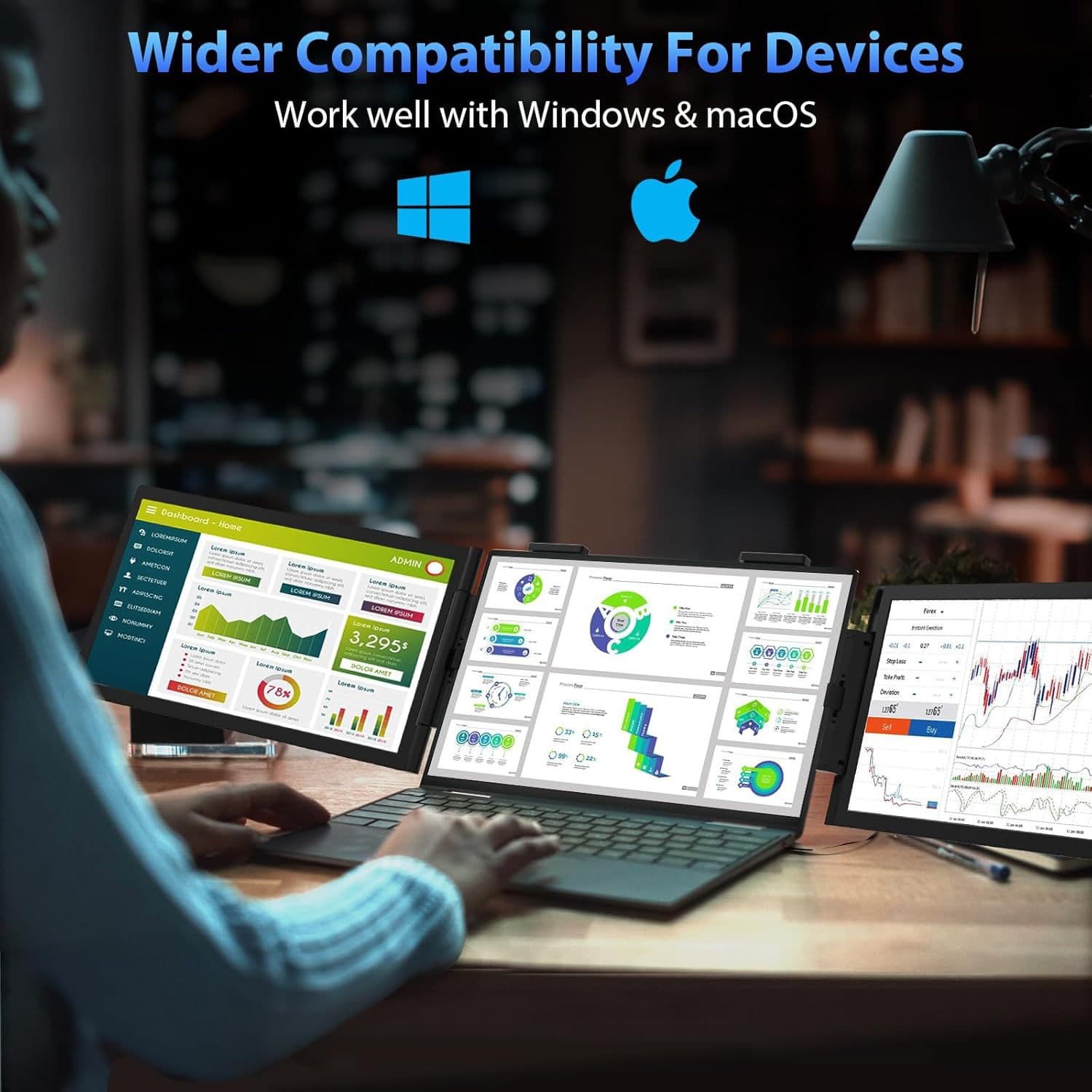 14-inch Dual Screen Portable Monitor Laptop Extended Display Stock Trading Multi-Screen Foldable Peripheral Secondary Screen Multifunctional