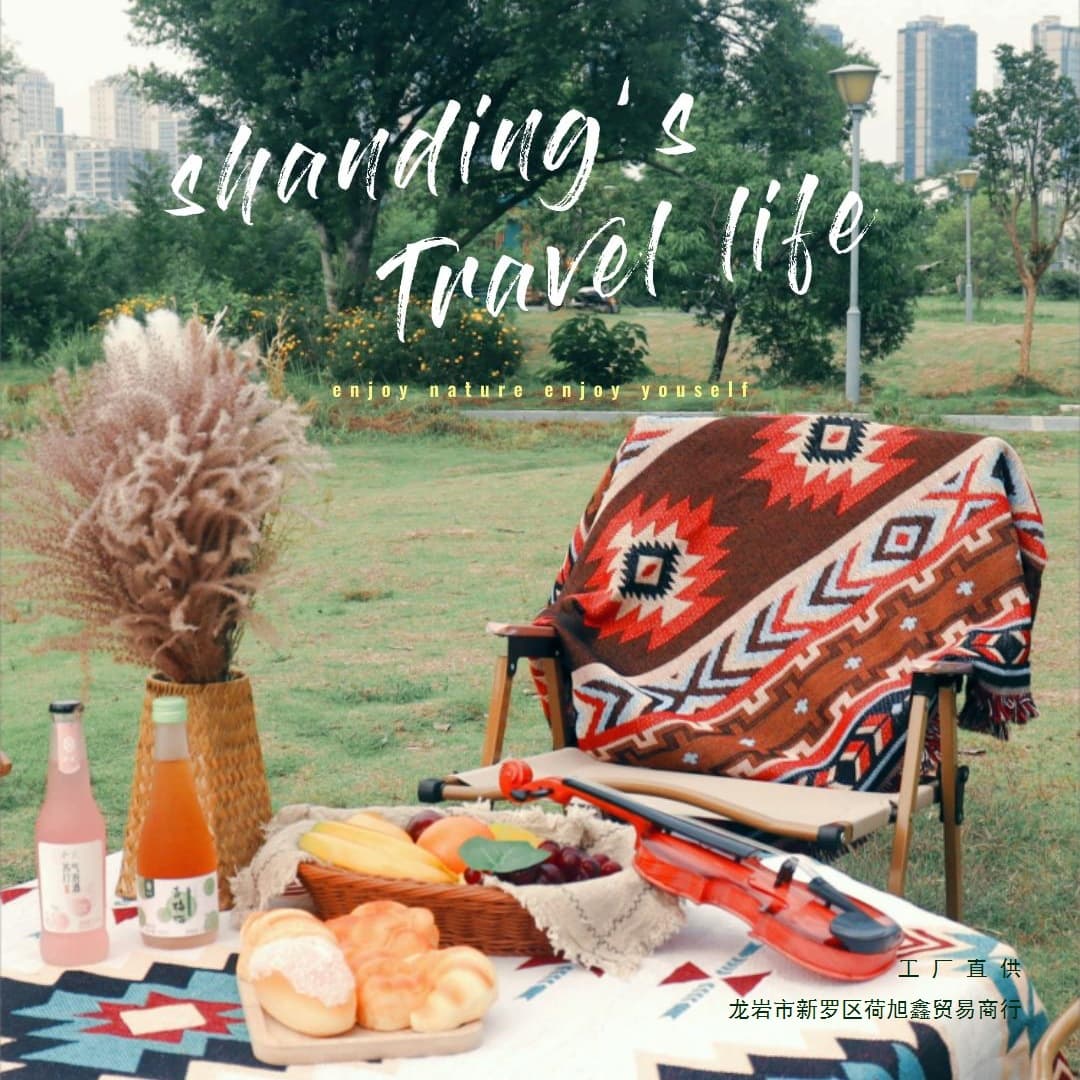 Outdoor Blanket Picnic Blanket Tablecloth Camping Blanket Carpet Bohemian Tent Camping Mat Sofa Blanket Roll Table