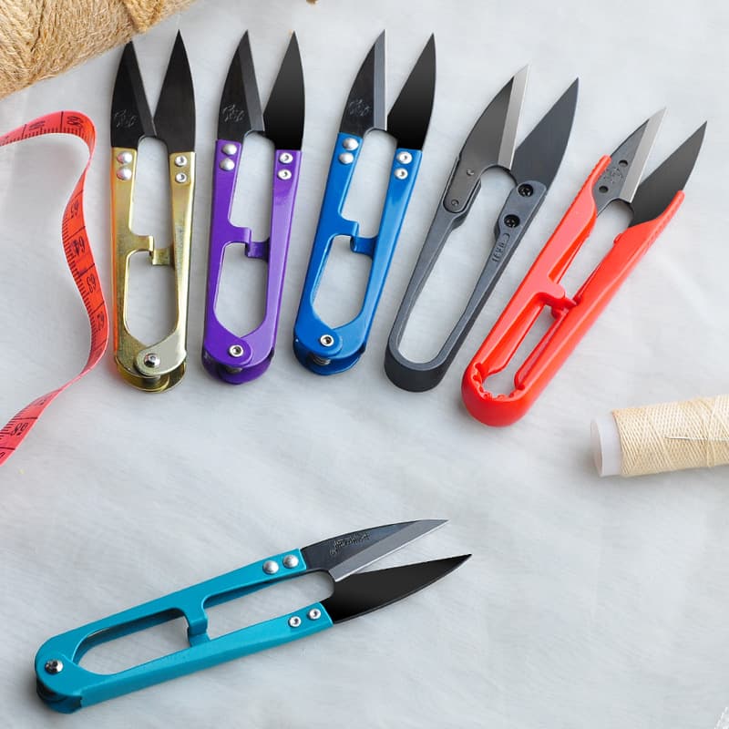 Da Ji Thread Snips, Small U-Shaped Scissors for Garment Threads, Cross-Stitch, Spring-Loaded Handcraft, Bulk Wholesale