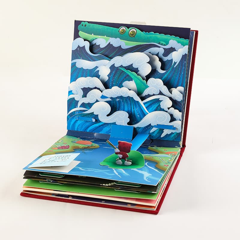 Customized Little Leopard three-dimensional hardcover book with pull-out window and framed paper book printing and binding