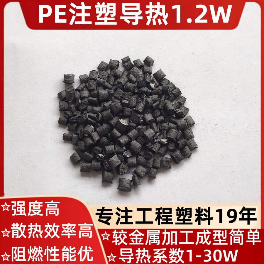 PE thermally conductive injection molding extrusion blow molding graphene high thermal conductivity heat dissipation HDPE tube replacing metal aluminum shell plastic