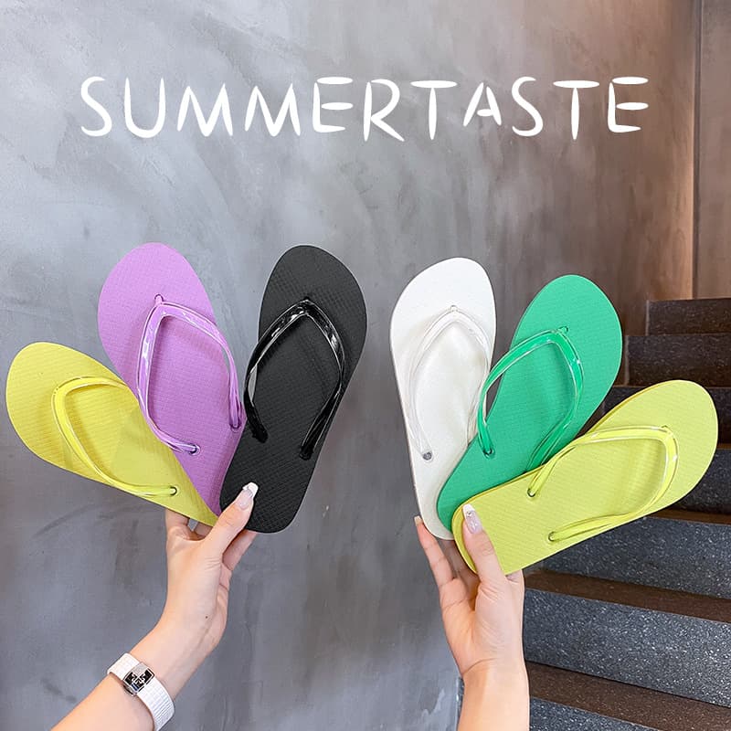 Women's Flip Flops Summer Beach Outdoor Slippers Anti-slip Toe Separator Flat Sandals Quick-Dry Shower Shoes for Students