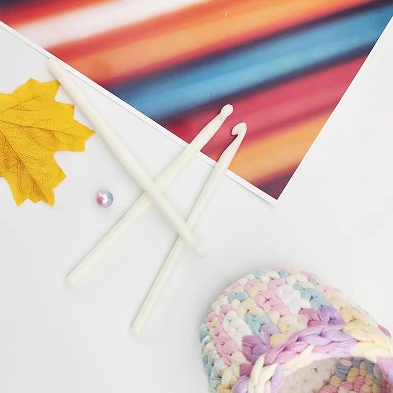 Plastic crochet ribbon cloth line thick wool knitting tool diy sweater wool micro crochet color random