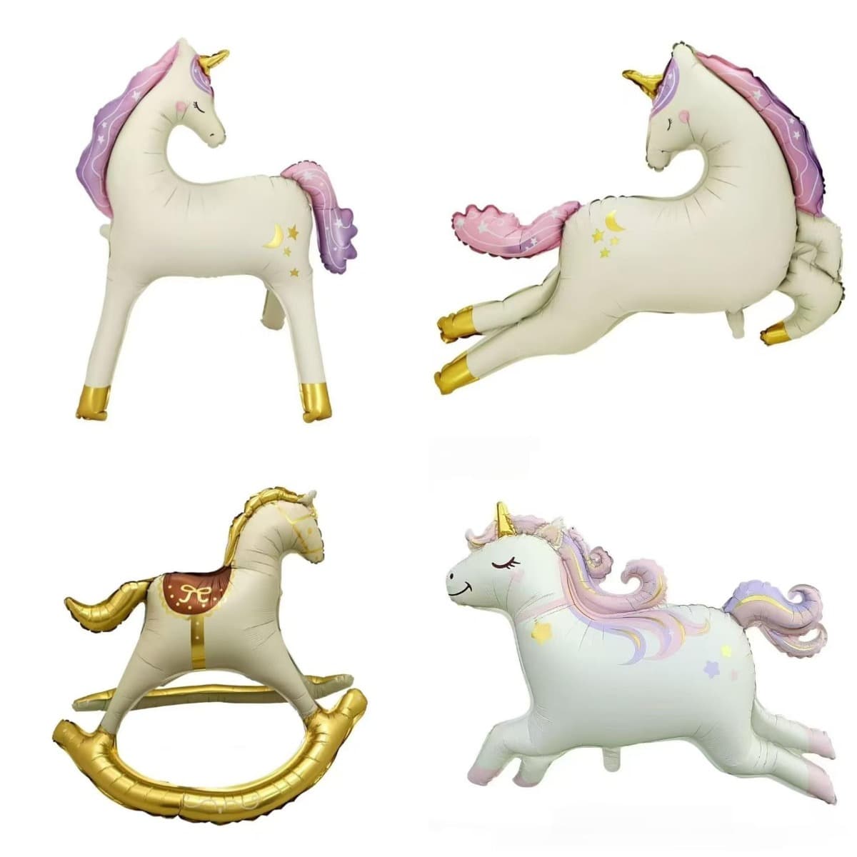 New Matte Unicorn Balloon Galloping Unicorn Children's Birthday Party Decoration Aluminum Film Balloon