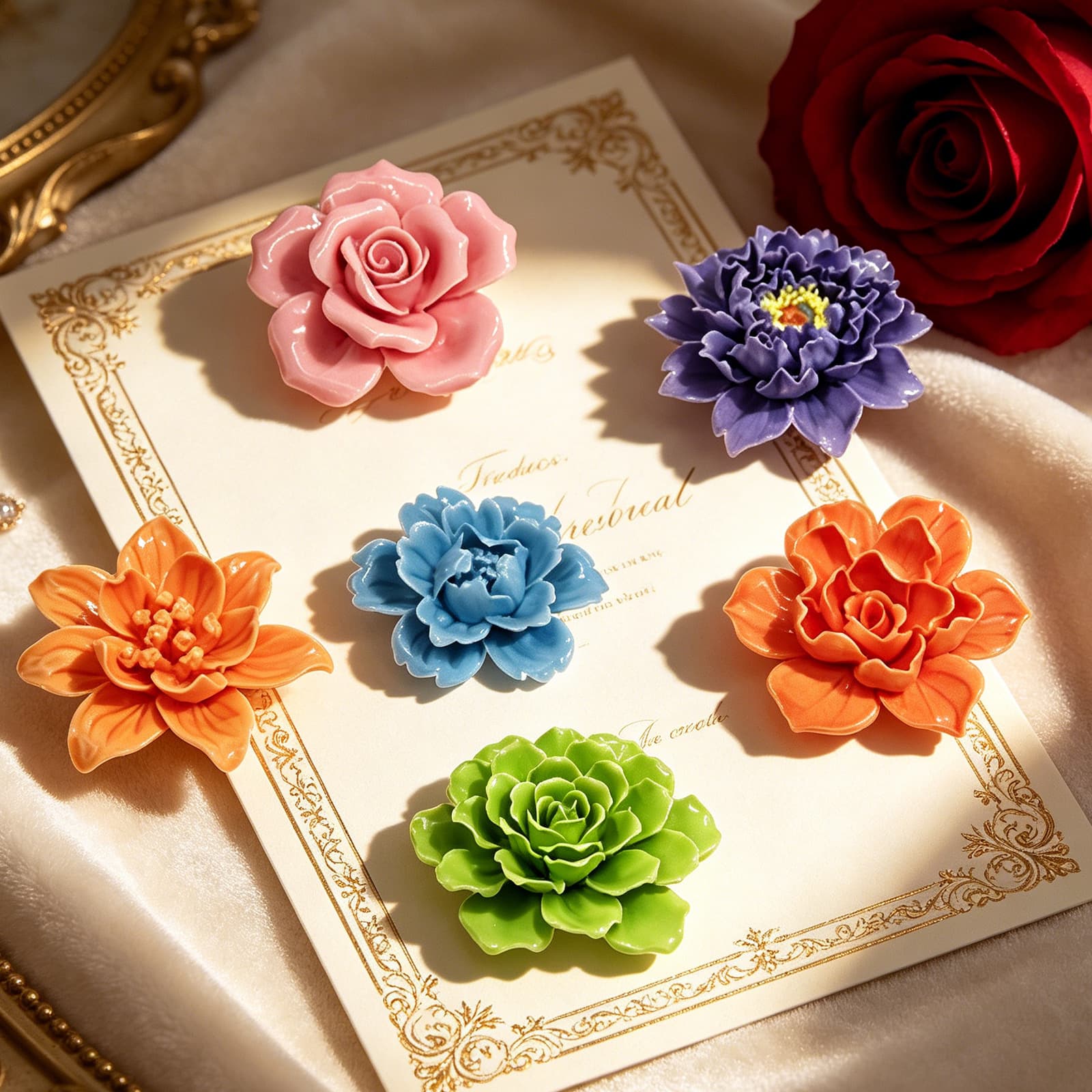 Sanxin Flower Scented Candle Silicone Mold DIY Petal Diffuser Stone Handmade Soap Gypsum Resin Candle Grinding Tool