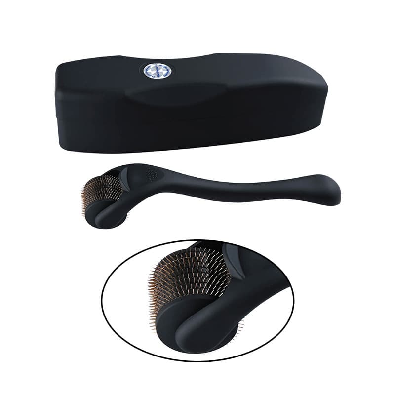 Cross-border 540 Beard Roller Micro-Needle Sandblasted Black Beard Roller Needle Roller for Personal and Salon Use