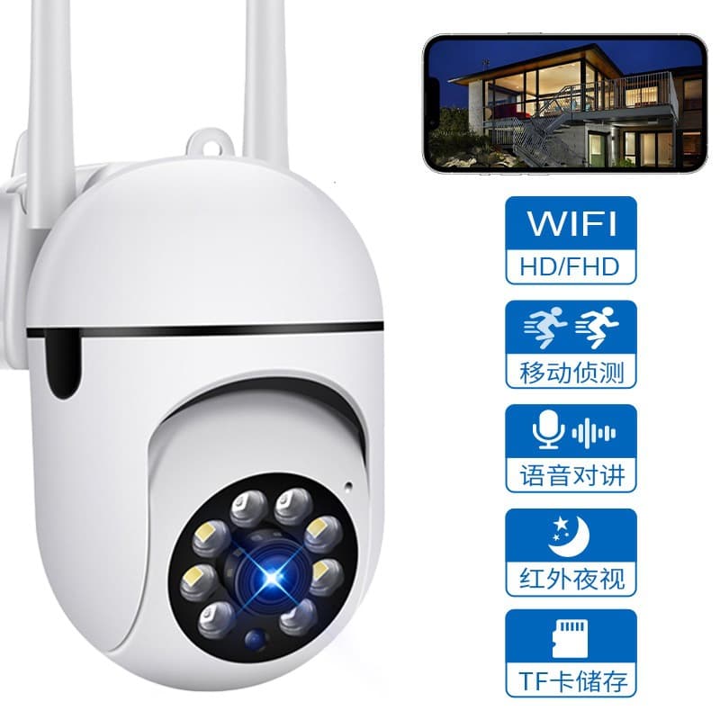 360-Degree Wireless WiFi Camera for Home Use, Remote Monitoring, High-Definition Bulb-Style Security Camera A7