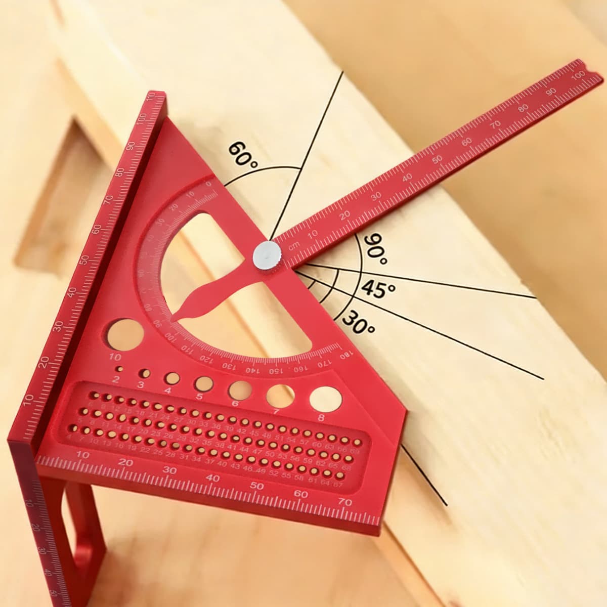 Best-selling Multifunctional Woodworking Marking Ruler 45-Degree 90-Degree Angle Ruler Triangular Square for Carpenters Factory Direct
