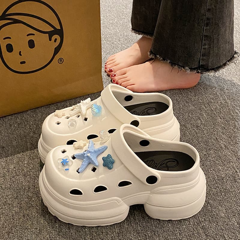 10.0 Ultra High Heel Clog Sandals for Women, Summer Outdoor Thick Sole Height Increase, 2025 New Style Beach Sandals, Wedding Essential