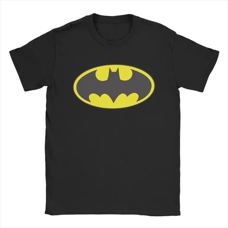 Cross-border EU Size Pure Cotton Men's Clothing Light Luxury High-end Feel Classic Yellow Logo Cartoon Short Sleeve Bated Symbol Logo