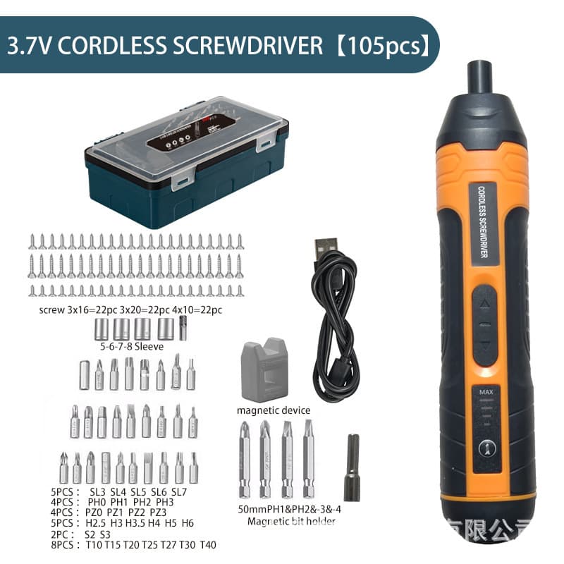 Cross-border Industrial Grade Adjustable Electric Screwdriver Rechargeable Cordless Mini Precision Screwdriver Tool