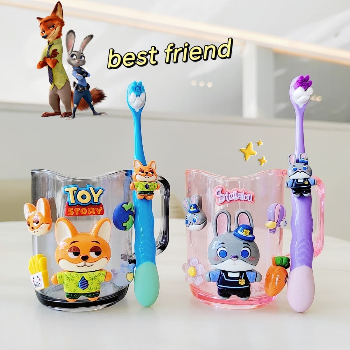 TikTok Hot-Selling Cup Kids Rinse Cup Toothbrush Cup Cute Brushing Cup Toothbrush Baby Toiletries Set Wholesale