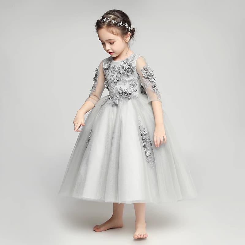 Children's Evening Dress, Flower Girl Princess Dress, Puffy Tulle Runway Style, Fashionable French Style Girls' Piano Performance Dress, Spring Style