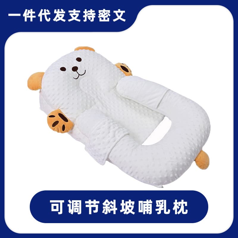 Newborn Baby Wedge Pillow Lactation Slope Pillow Anti-Vomiting Memory Foam Baby Lounger Snuggle Nest Polyester Fiber Pure Cotton