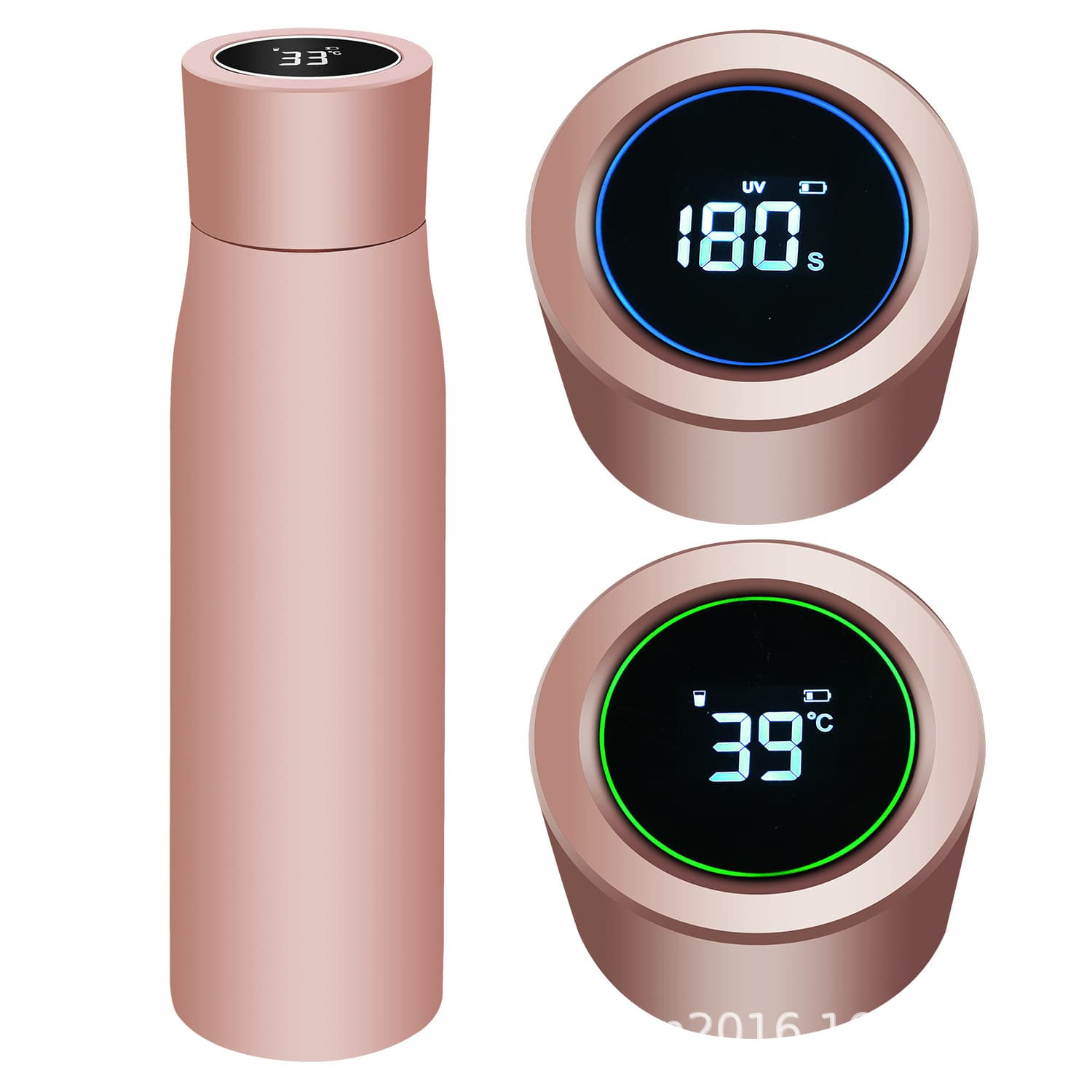 LED UV Sterilizing Insulated Cup, 316 Stainless Steel Germ-Killing with Temperature Display, Gift Cup Wholesale, USB Charging