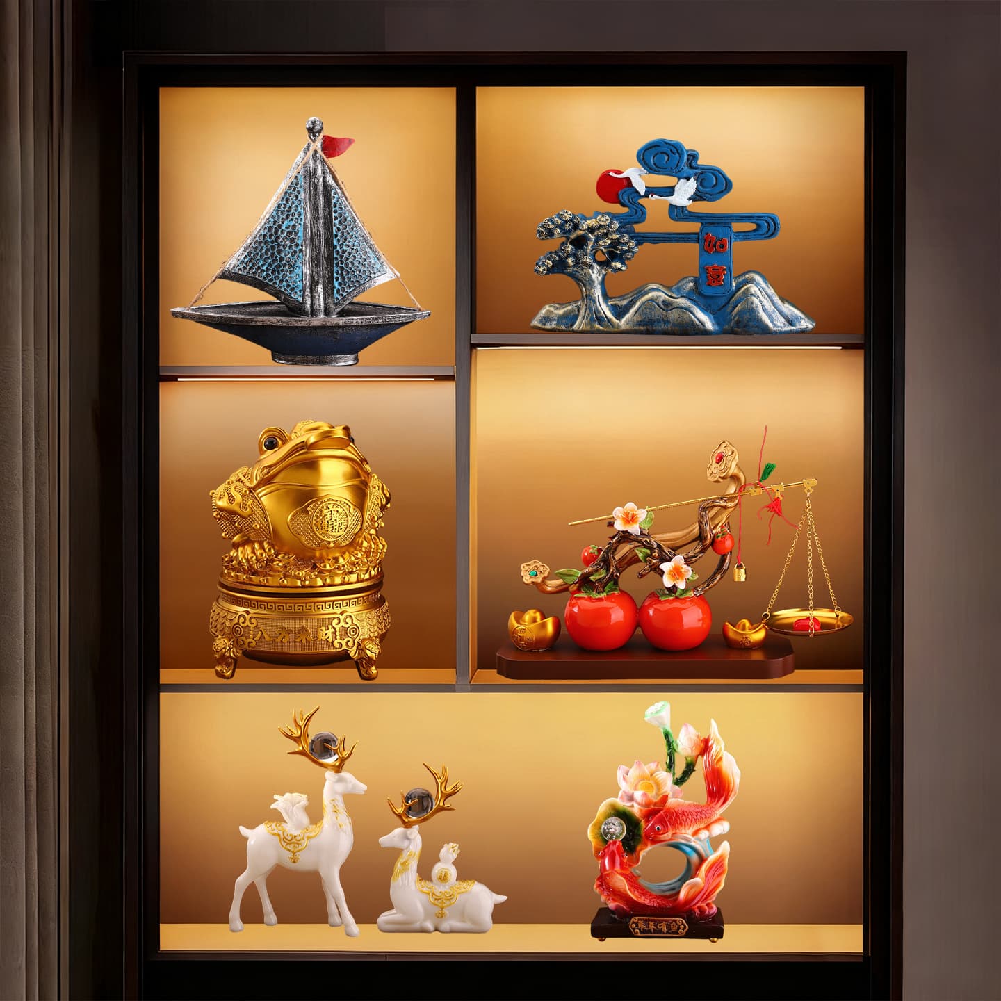 Simple Modern Resin Decorative Ornament for Living Room, Office, Wine Cabinet, Store Opening Decoration, Craft Display