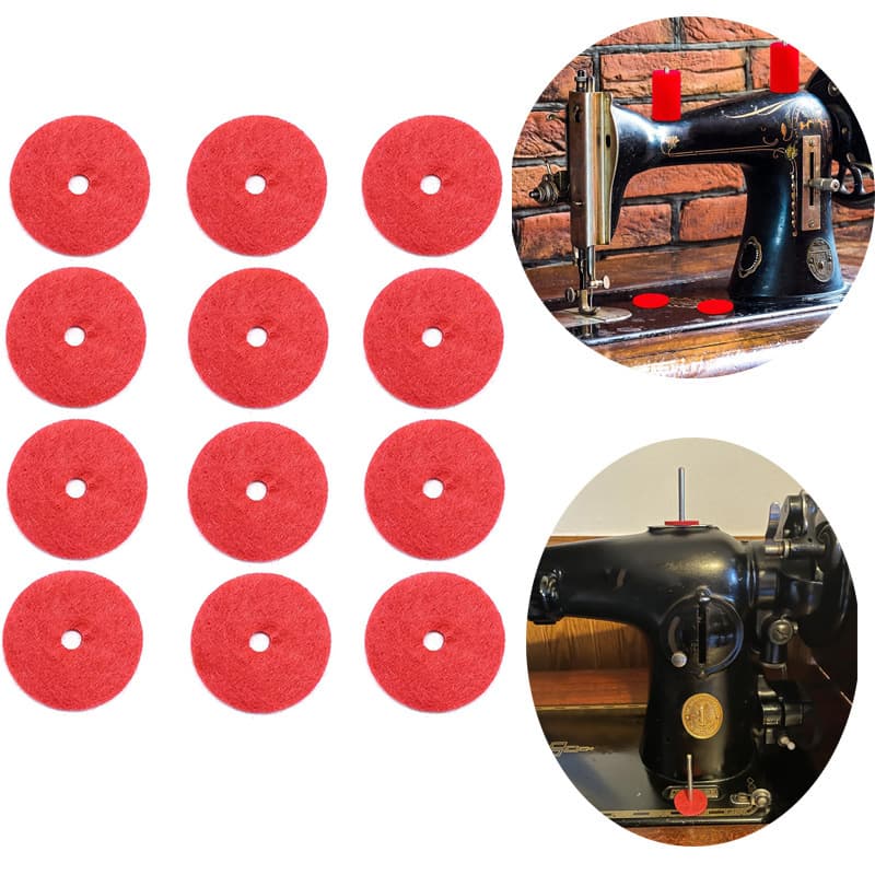Sewing Machine Spool Needle Felt Pad Red Spool Needle Felt Thread Spool Needle Sewing Machine Spool Adapter Pedal