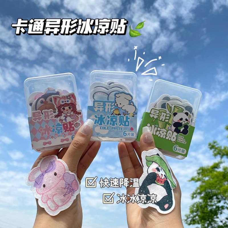 Cartoon Cute Cooling Patches, Summer Cooling and Heat Relief Gadgets, Phone Heat Dissipation and Fever Reduction, Anti-heatstroke Ice Packs