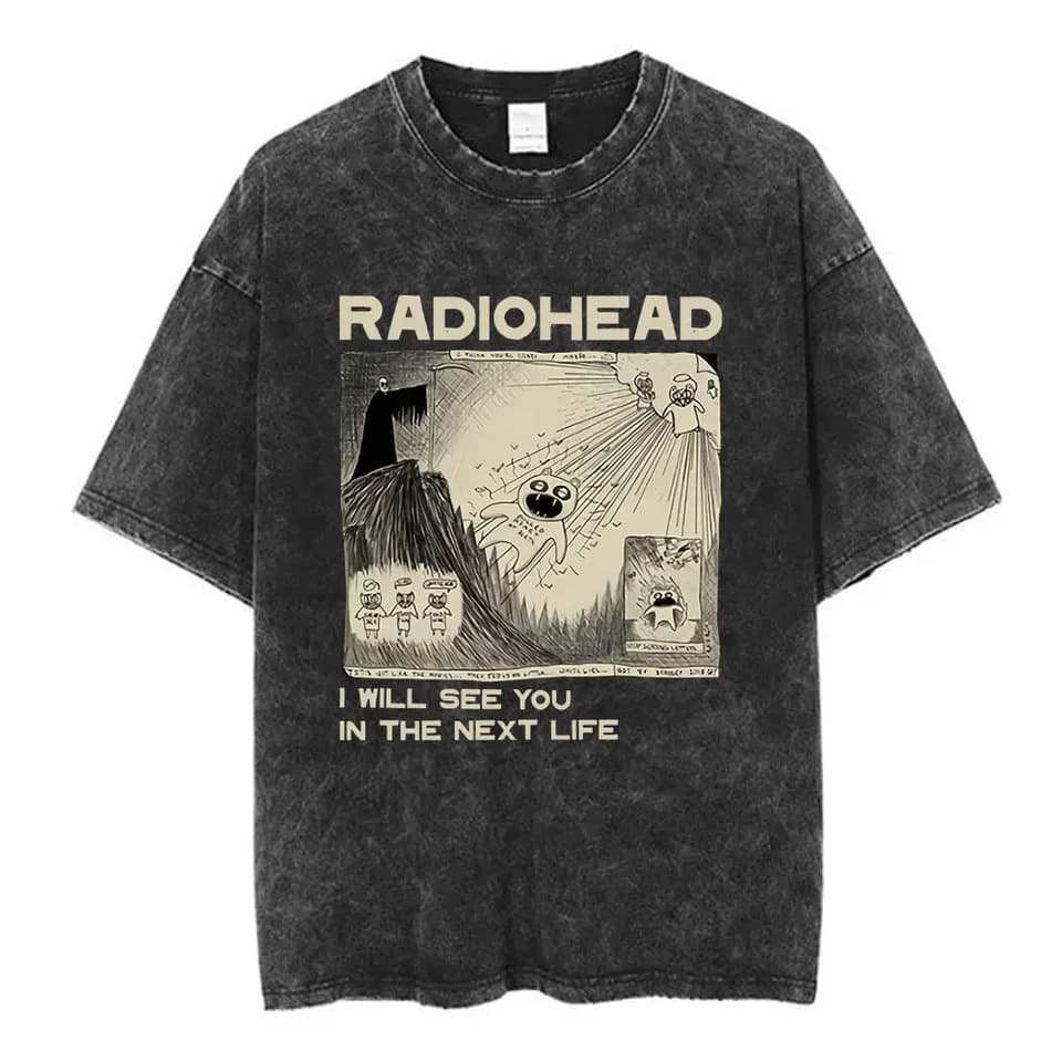 New Arrivals Men's Clothes T-Shirts Homme Graphic T-Shirts Men's T-Shirts Ropa Hombre Radiohead Rock