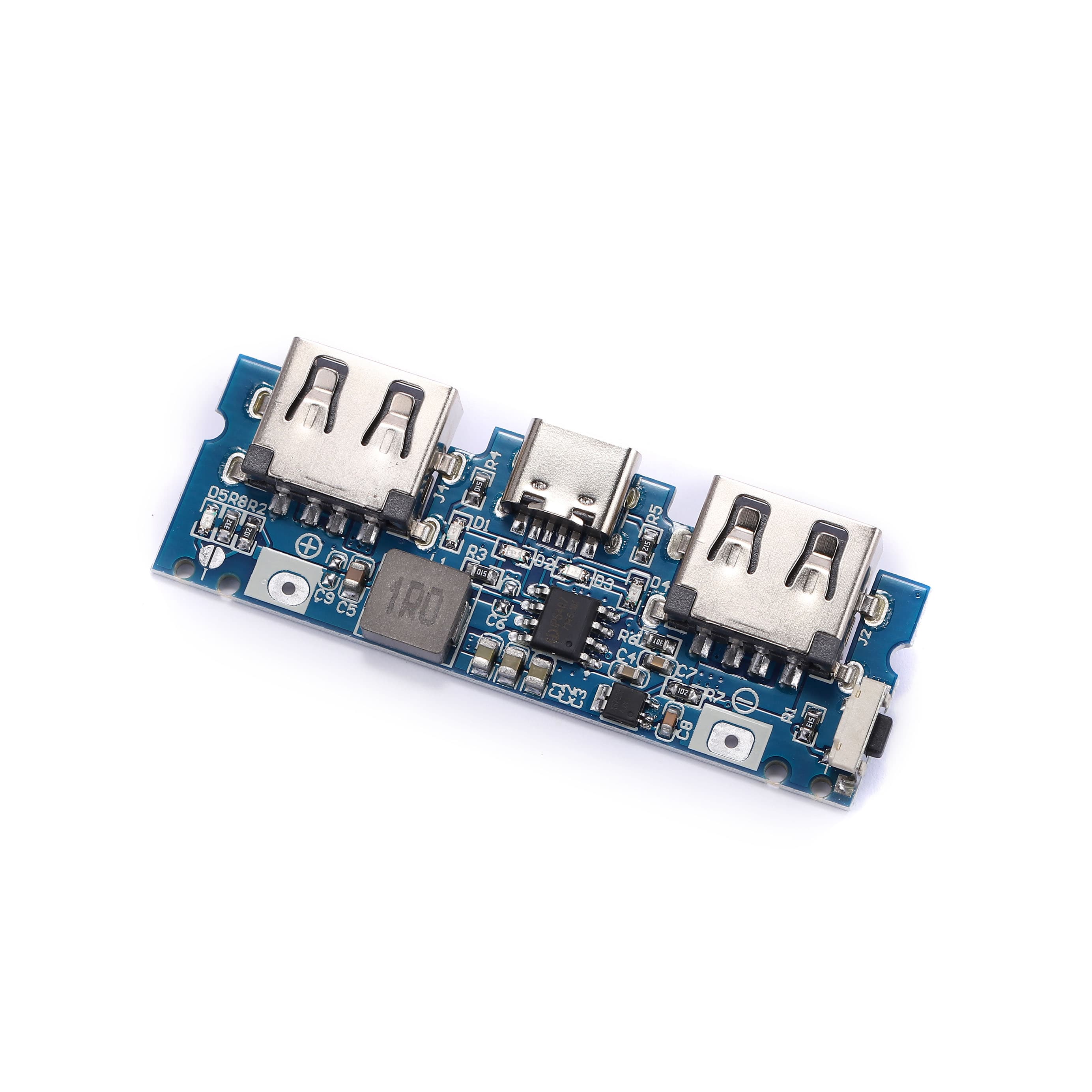 Type-C Charging Port Dual USB Power Bank Power Board Boost Module 2.4A Mobile Power DIY Mainboard 5V Output