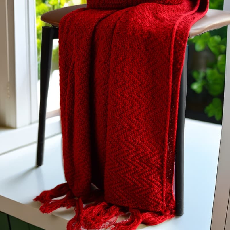 A5 Water Wave Knitted Blanket Solid Color Leisure Blanket Fringe Homestay Versatile Bed Flag Hotel Decorative Stripe Blanket