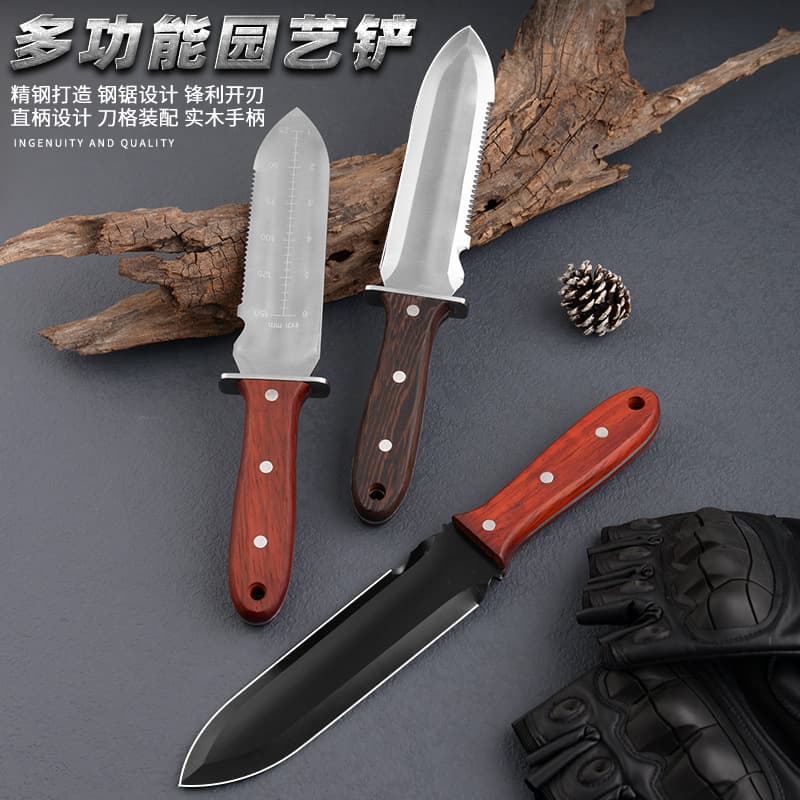 Source factory direct sales stainless steel outdoor garden shovel planting flower and tree planting tools garden garden tools garden shovel