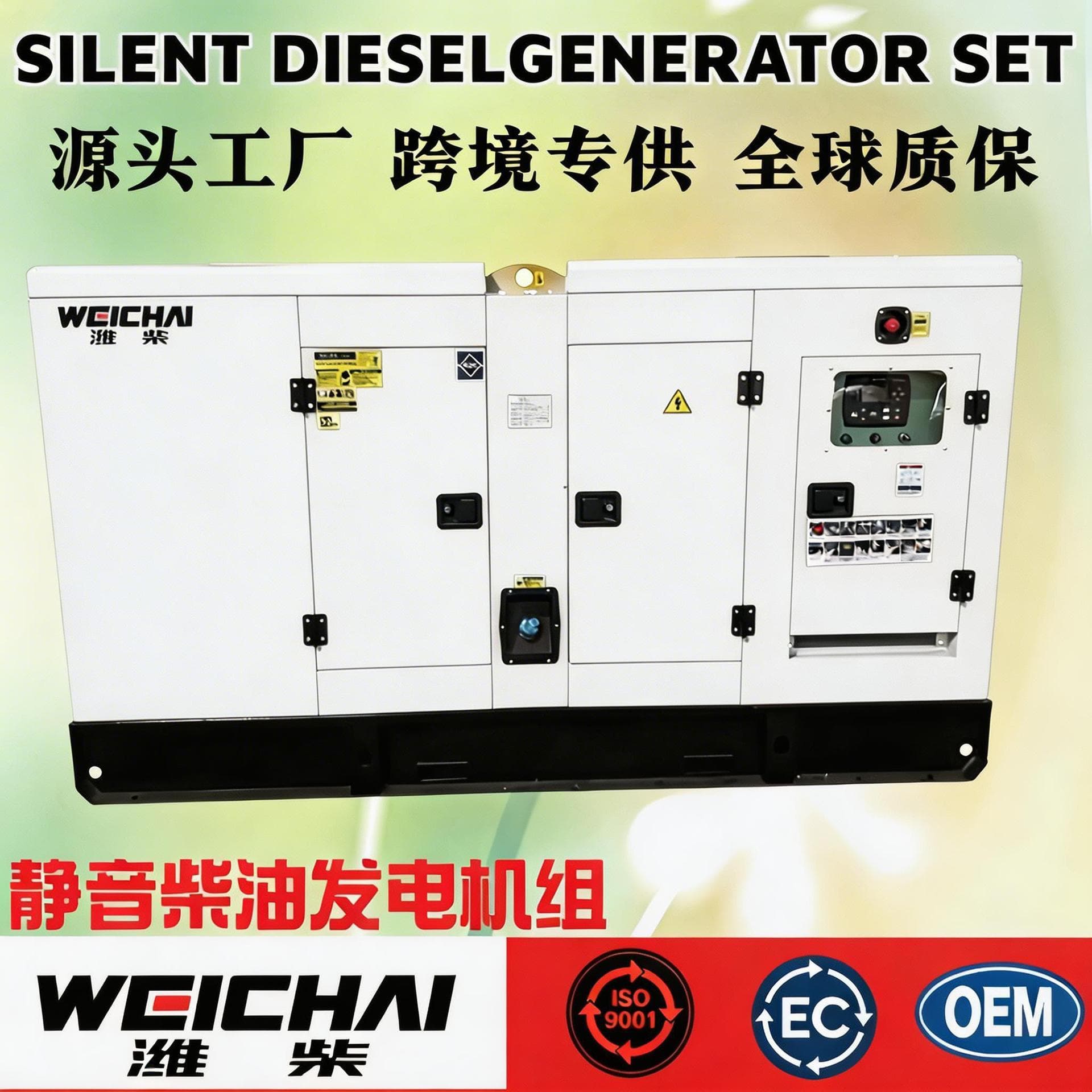 Weichai Generator 20KVA 30KVA 40KVA Diesel Generator Set Silent Generator for Cross-Border
