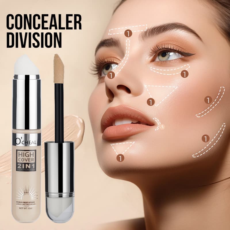 OCHEAL Concealer Liquid Concealer Foundation Spot Concealer Face Freckle Acne Mark Concealer Concealer Pen Cross-border