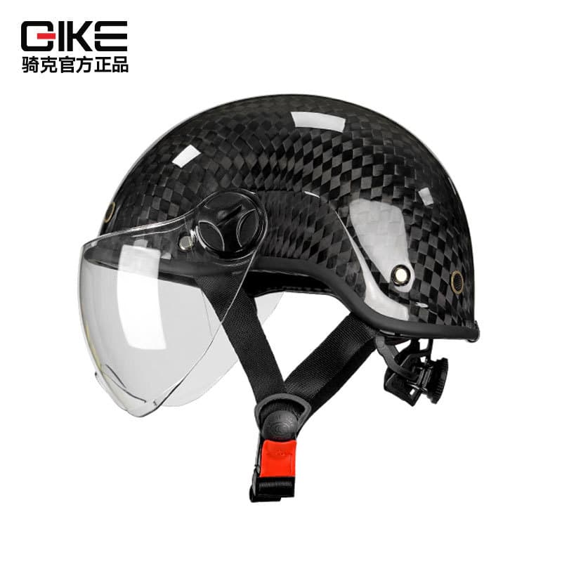 QIKE Carbon Fiber Half Helmet for Electric Scooter Motorcycle Summer Men Women Riding Safety Helmet 3C Qike Helmet