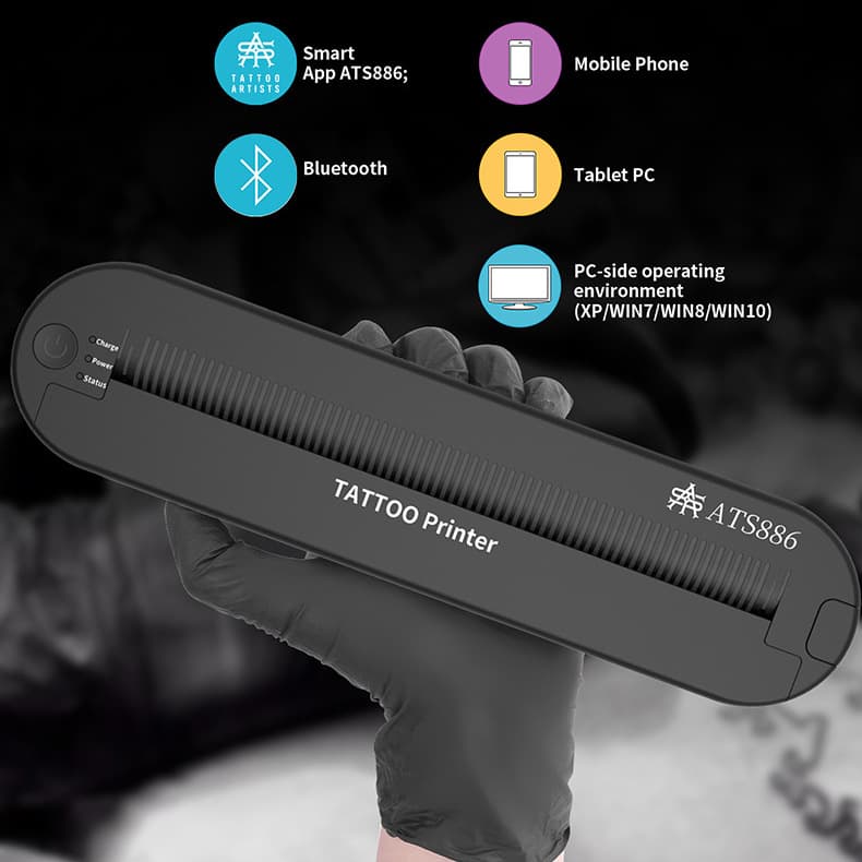 Tattoo Thermal Transfer Machine Portable USB Bluetooth Tattoo Pattern Printer Beauty Products Cross-Border Wholesale