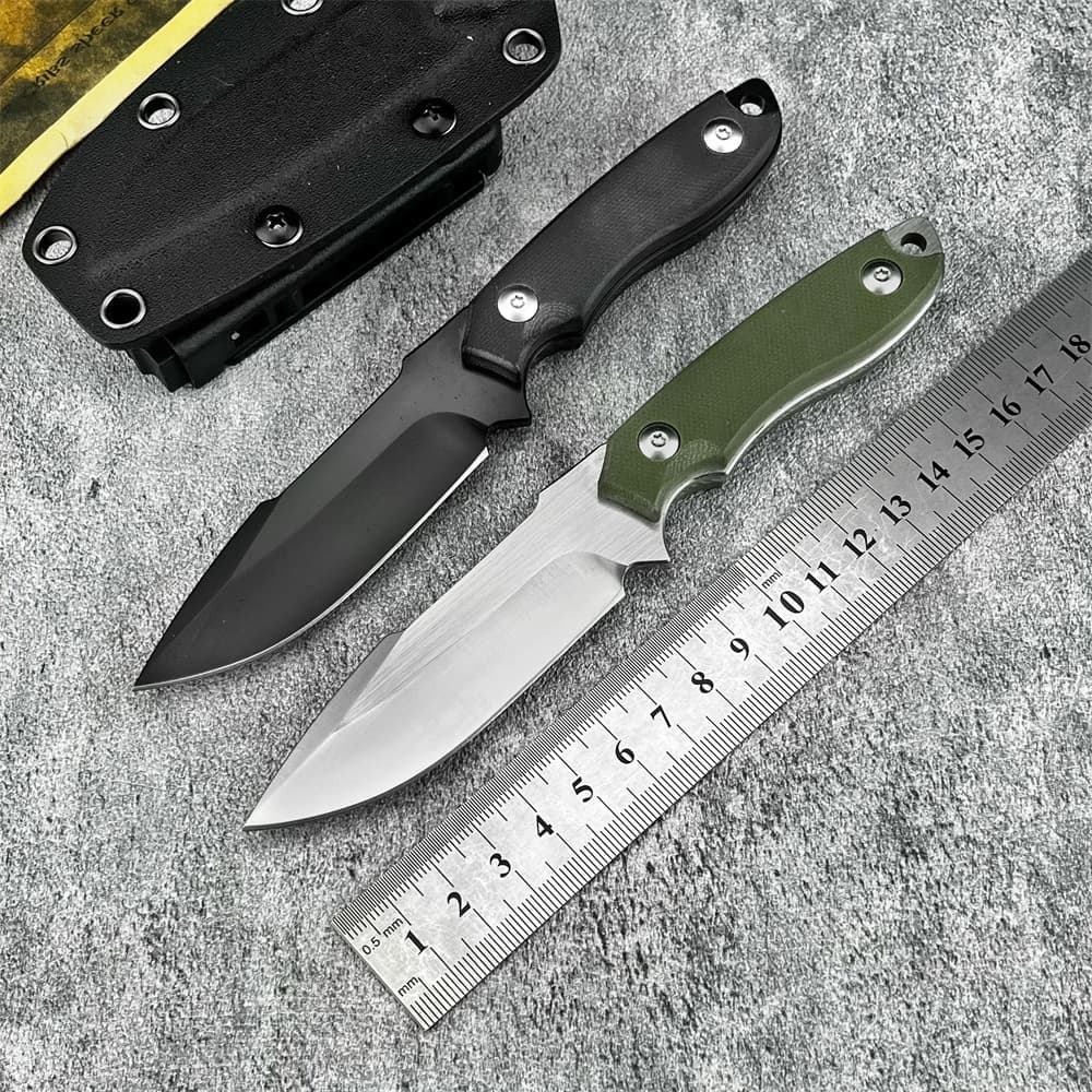 Wind Blade Small Straight Knife High Hardness Outdoor Camping Self-Defense Knife G10 Handle with Kydex Sheath Small Grip Knife