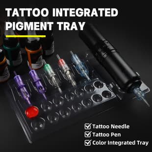 Cross-border Bestseller Disposable Tattoo Pen, Tattoo Needle, Tattoo Ink Stand, 10 Sheets Per Box, Tattoo Consumables PVC Material