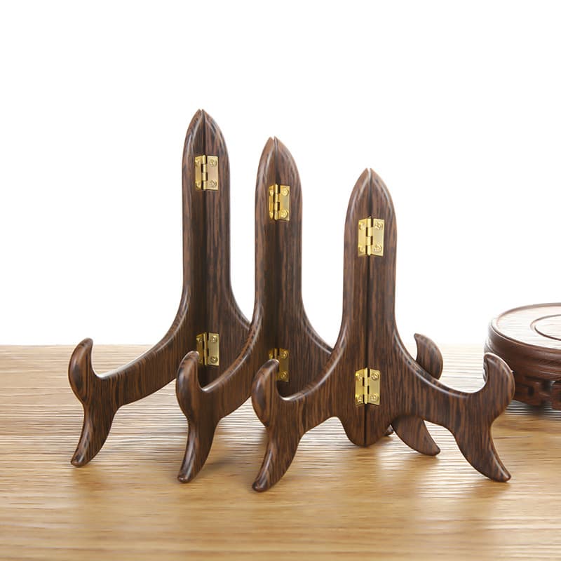 Pu'er Tea Shelf, Imitation Wood Tea Cake Rack, Seven-Cake Display Stand, White Porcelain Plate, Round Plate Craft Display Stand