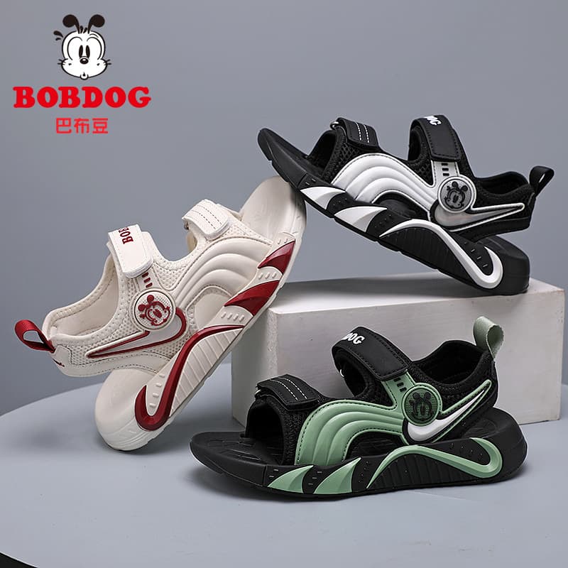 Babudou Soft Sole Anti-Slip Children's Sandals New Summer Casual Beach Sandals Open-Toe Sports Sandals Girls Shoes