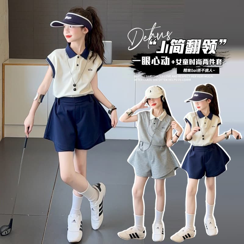 Girls' Summer 2026 New Style Fashionable Vest and Short Skirt Pants Two-Piece Set for Older Girls Trendy