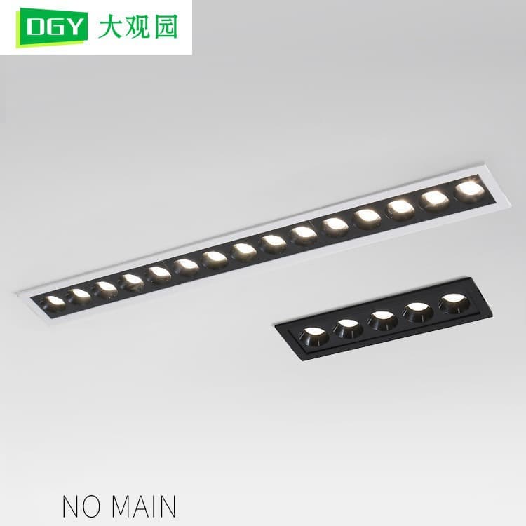 Grand View Garden Recessed Grille Light Living Room No Main Light Lighting Downlight Spotlight Linear Corridor Long Ceiling Light 406L