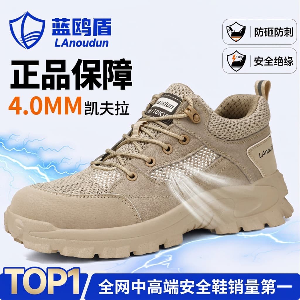 Blue Gull Shield insulated shoes summer breathable men's electrician shoes anti-smash, puncture-resistant, wear-resistant, non-slip insulated 10KV labor protection shoes