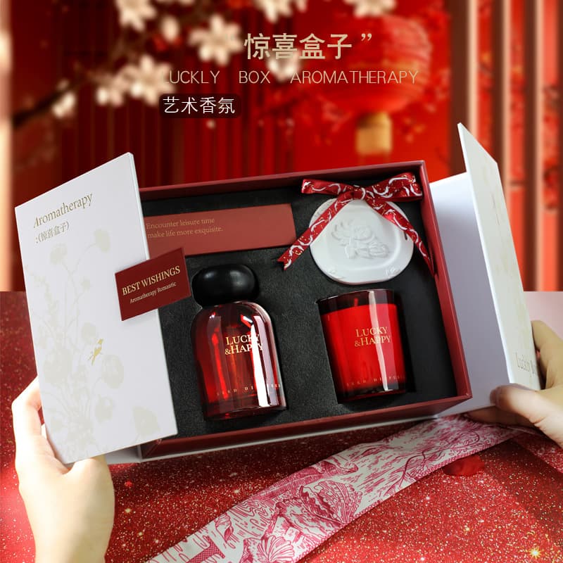 Aromatherapy Candle Gift Set Triple Eight Goddess Day High-End Sensation Fragrance Handmade Soy Wax Cup Shaped Gifts for Women