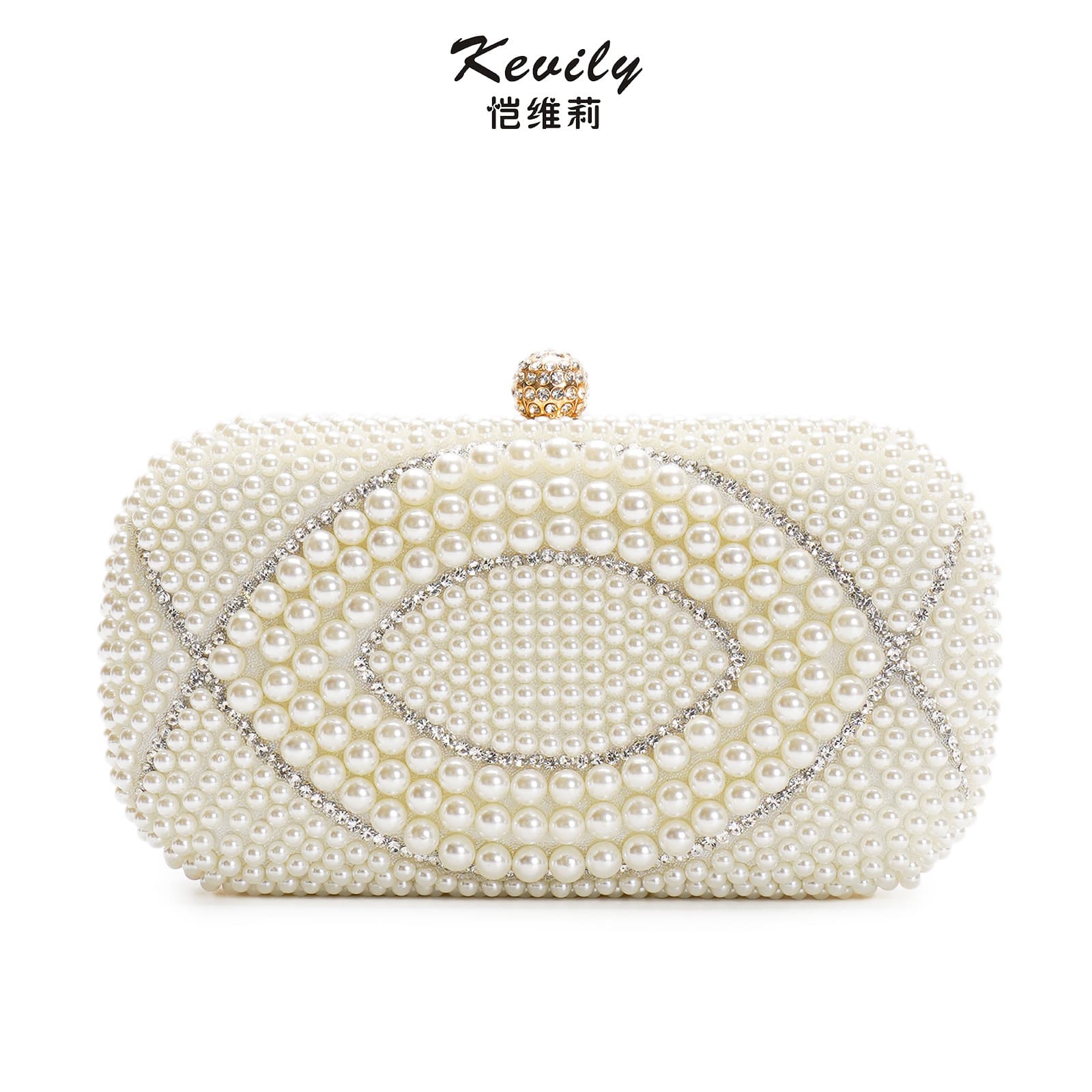 Kaiweili eye pattern diamond pearl bag cross-border new dinner bag wedding party dress clutch bag for women