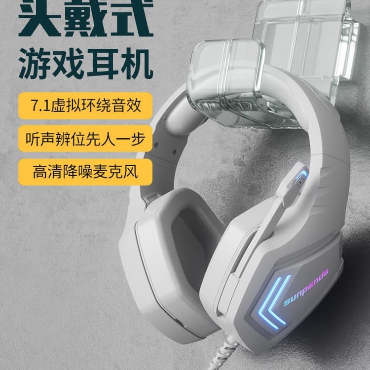Over-Ear Esports Gaming Headset Wired New Model Computer Headphones for Desktop Phone Laptop with Noise Cancelling Mic