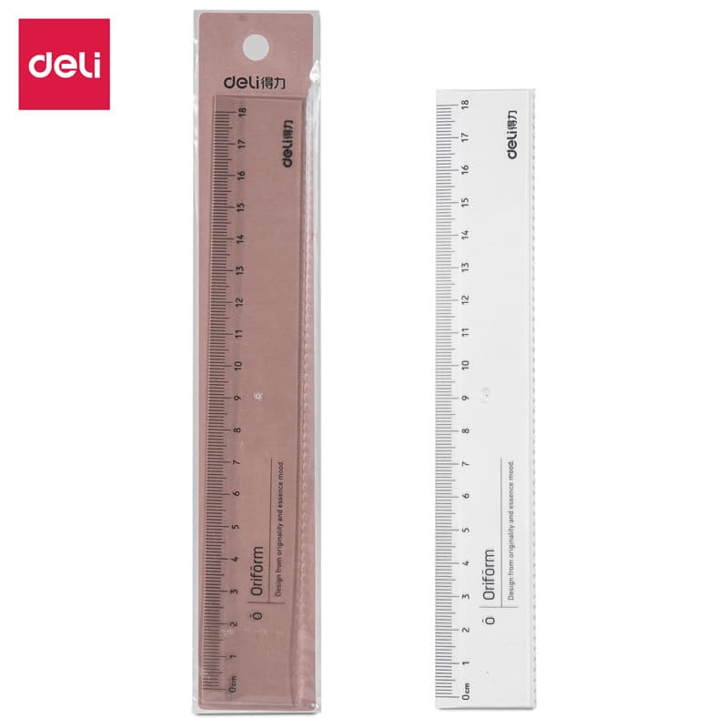 Deli 71952 Student Ruler (Transparent Natural Color)