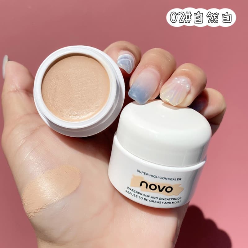 NOVO High Definition Concealer, Heavy Coverage Concealer for Spots, Acne Scars, Dark Circles, Tattoos, Foundation Cream