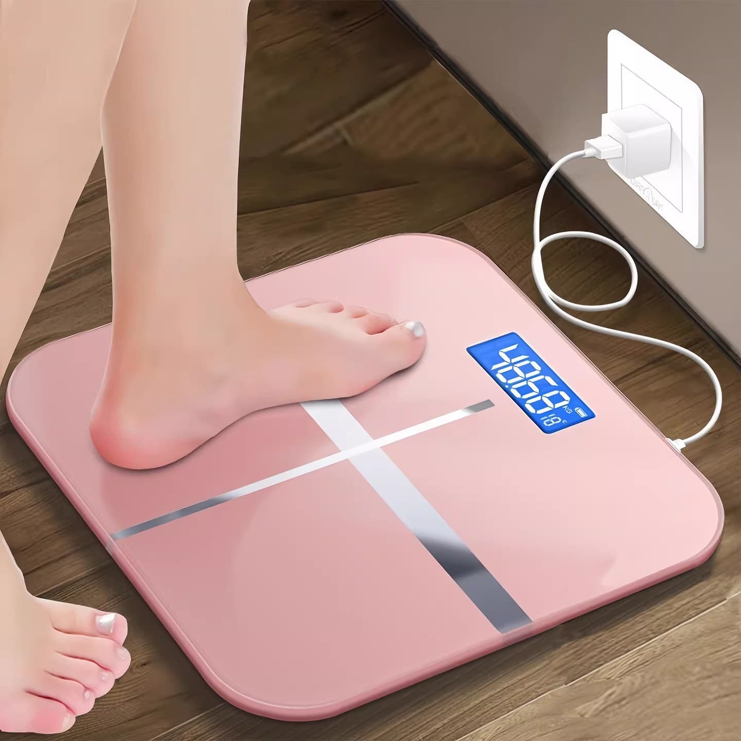 Household weight scale rechargeable electronic scale accurate weighing human body scale tempered glass durable accurate data measurement