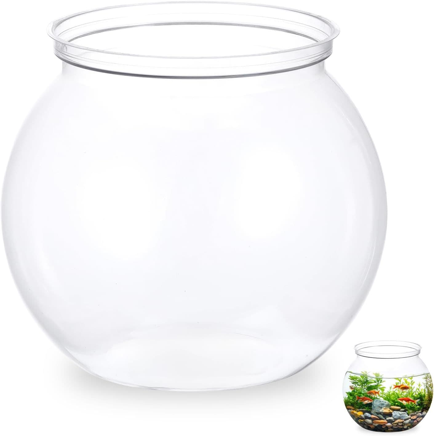 Small Fish Tank Cross-border Ultra-clear Fish Tank Betta Fish Tank Transparent Plastic Round Spherical Desktop Fish Tank Drop-resistant Fish Tank