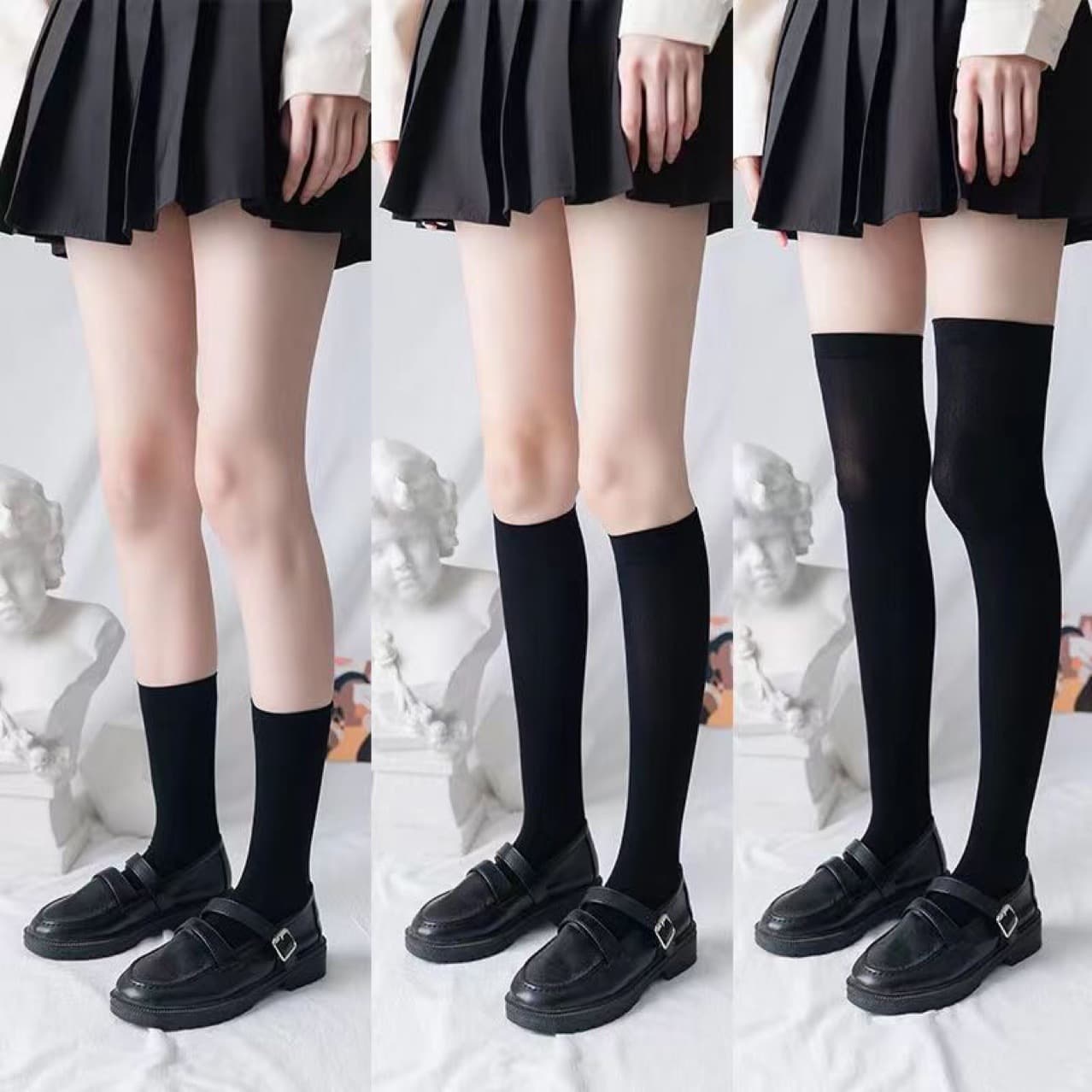 [Dropshipping Available] Women's mid-calf and over-the-knee calf socks, suitable for spring, autumn and winter, long compression stockings, flattering legs, Lolita style.