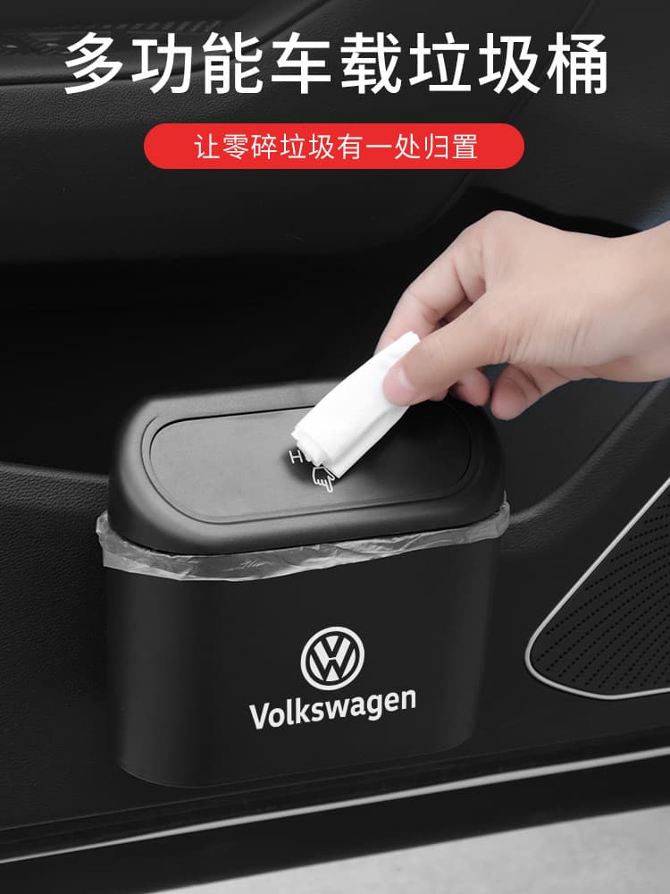 Car Trash Can Multi-Functional Storage Bucket Hanging Car Door Organizer for Trash Bags and Sundries