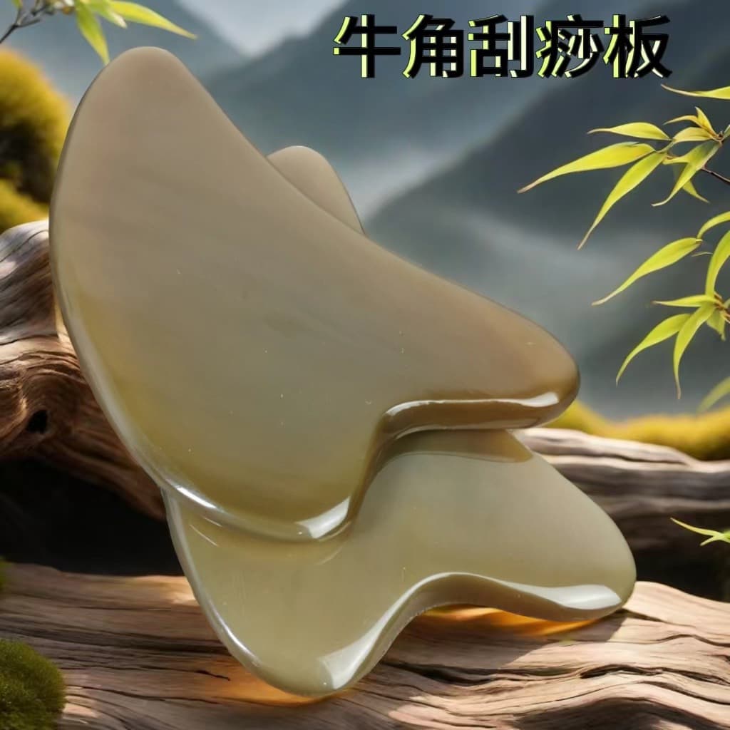 Natural Horn Gua Sha Board Face Eye Massage Beauty Stick Meridian Scraping Tube Triangle Board Craft Wholesale