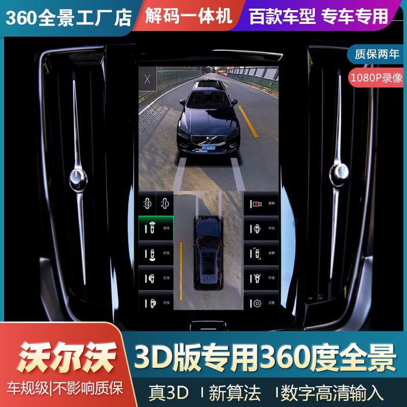 For Volvo XC40 XC60 XC90 V40 S90 S60 Panoramic View 360 Decoding All-in-One Recorder