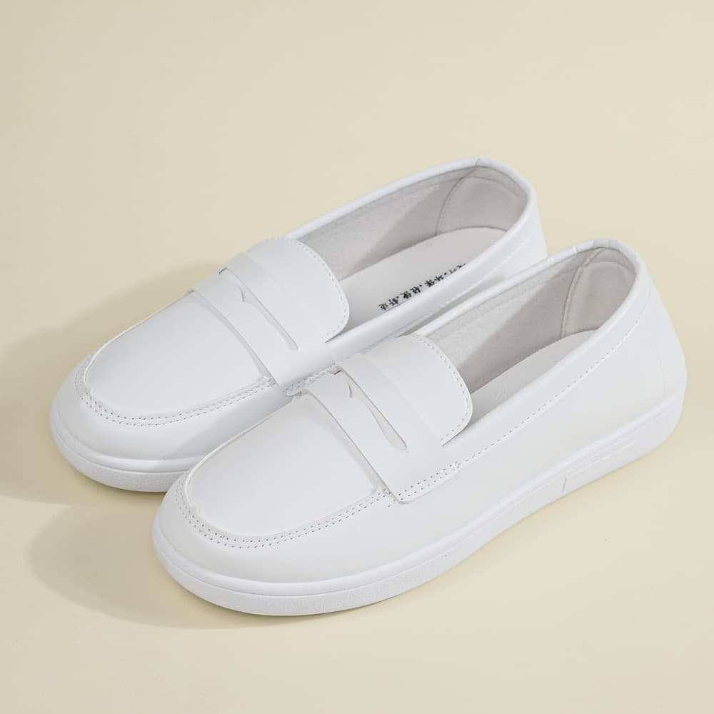 Nurse Shoes for Women, Soft Sole Flat Shoes, Breathable, Comfortable for Long Standing, Medical Work White Shoes